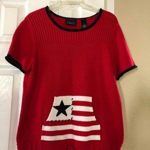 Crazy Horse Patriotic Flag Sweater